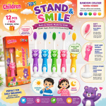 12-PCS Kids Children Soft Toothbrush Bear Design Stand-Up Base Berus Gigi Lembut Kanak-Kanak #1898 12-PCS Kids Children Soft Toothbrush Bear Design Stand-Up Base Berus Gigi Lembut Kanak-Kanak #1898